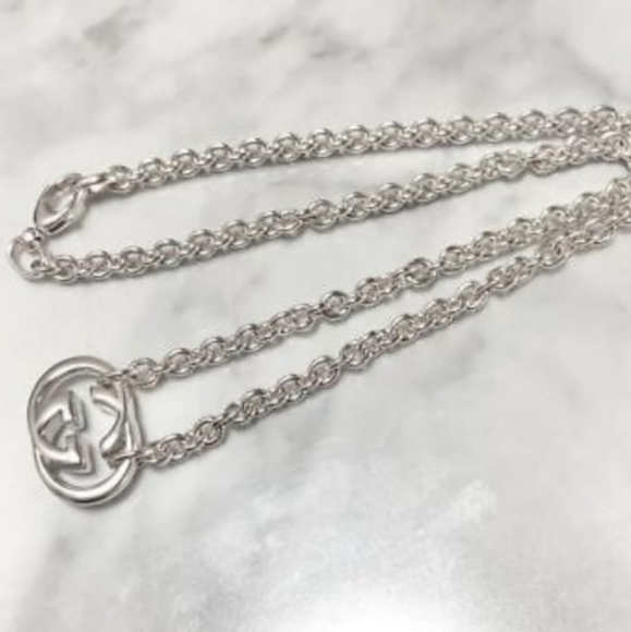 GUCCI LUXURY NECKLACE 925 STERLING SILVER 16 inches - Picture 6 of 8